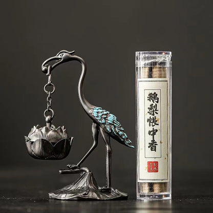 Popular small crane incense burner Feng Shui ornaments; enhance luck