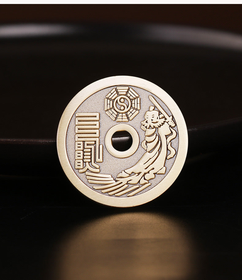 Taoist pure brass coins ancient coins bring wealth and treasure with you