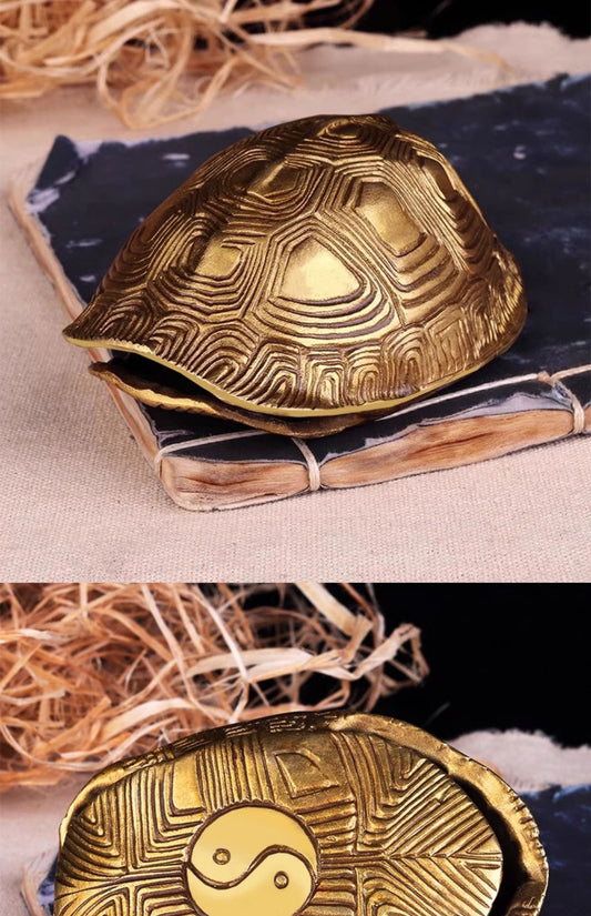 Taoist divination instrument; brass tortoise shell