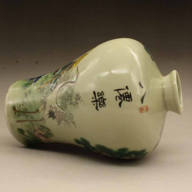 Antique porcelain vase; Taoist Eight Immortals Feng Shui ornaments to bless peace