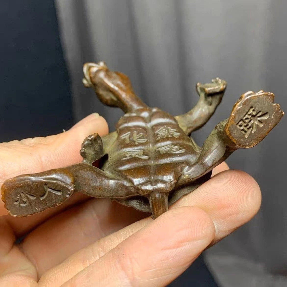 Antiques Bronze turtle; ward off evil and bring peace